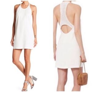 A.L.C Crochet- Paneled Crepe Dress
